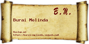 Burai Melinda névjegykártya