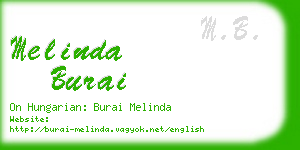 melinda burai business card